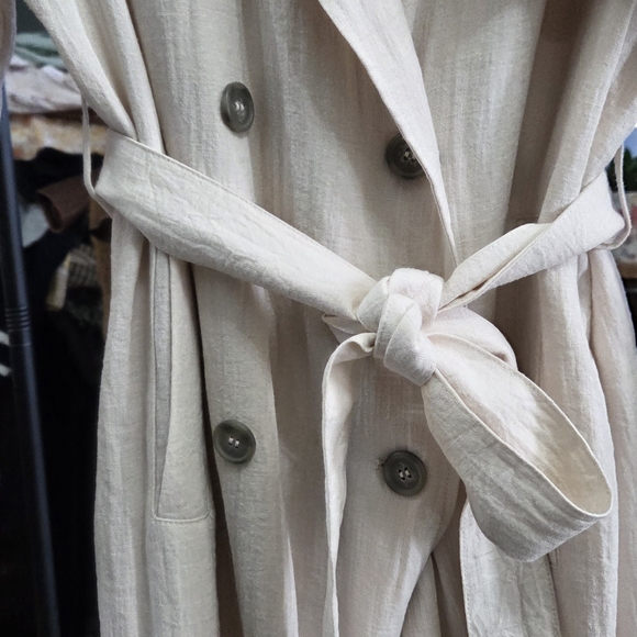 H&M Cream Double-Breasted Coat - Picture 3 of 6